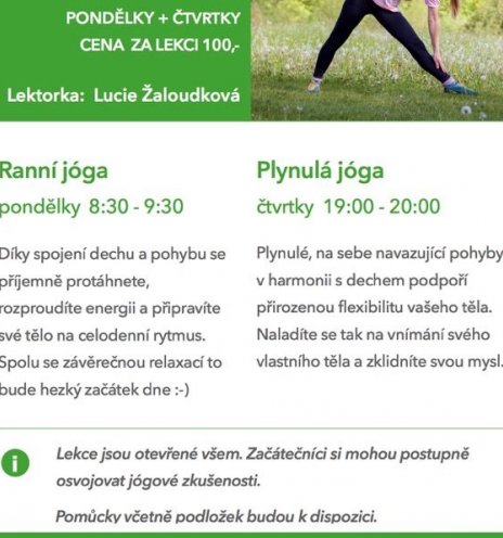 Čtvrteční Jóga s Lucií